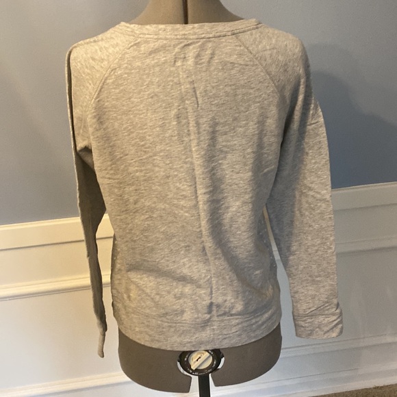 Gray Sweatshirt with White Dots and Jewels at neck - Picture 9 of 9